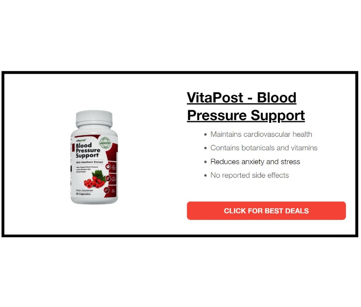 VitaPost Blood Pressure Support - Overall Best Blood Pressure Supplement for High Blood Pressure