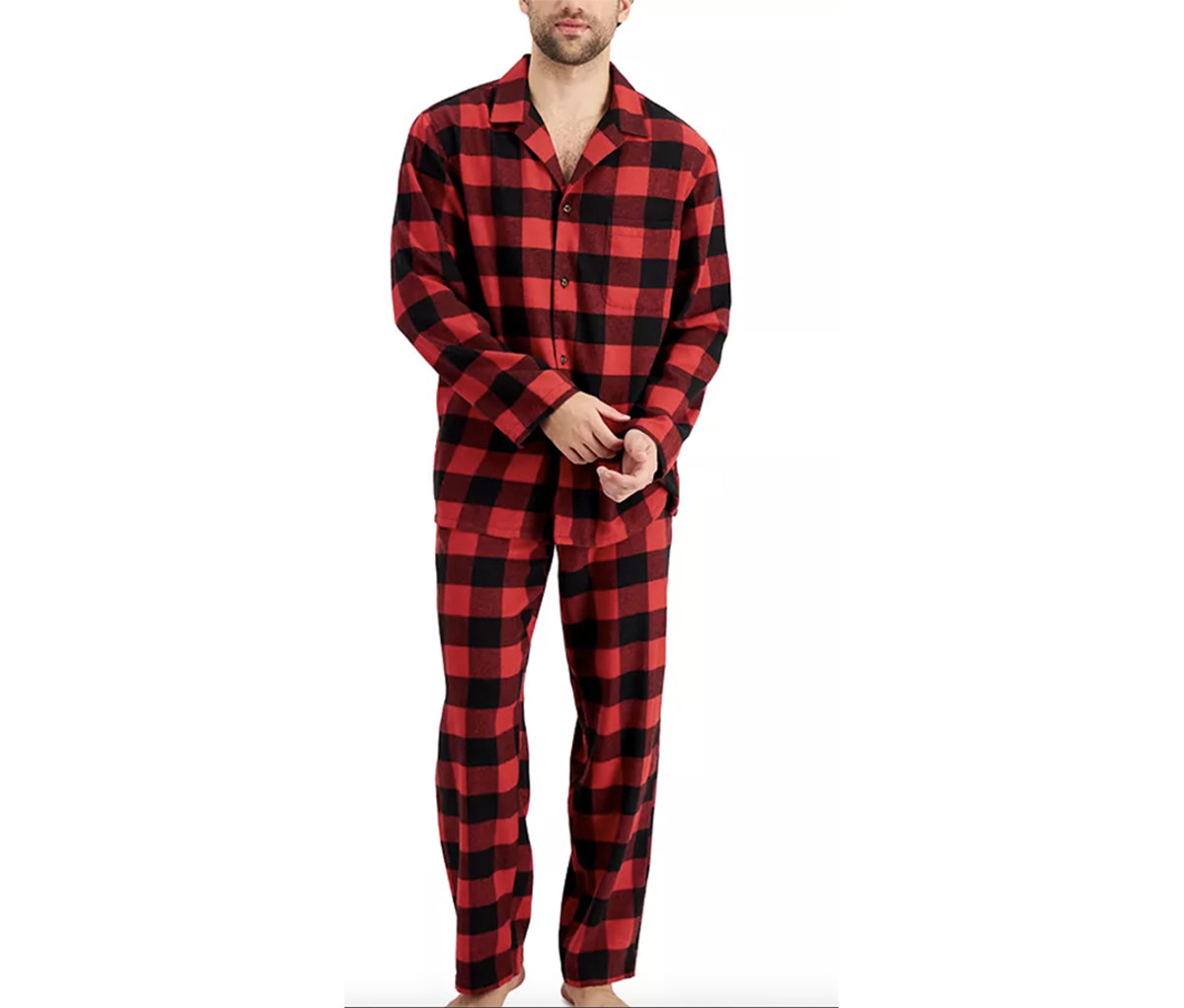 Club Room 2-Pc. Flannel Pajama Set