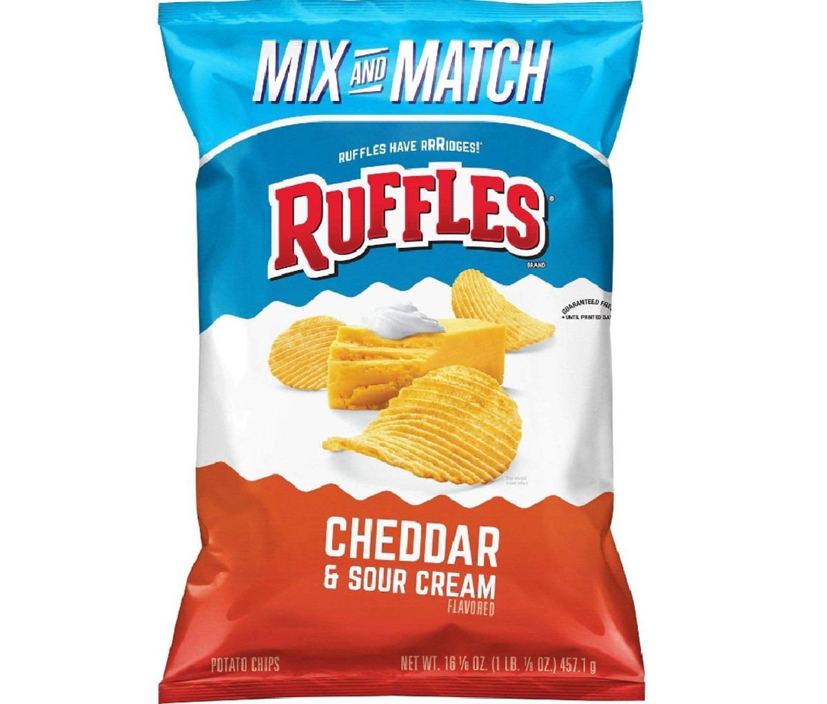 Bag of Ruffles Cheddar & Sour Cream potato chips