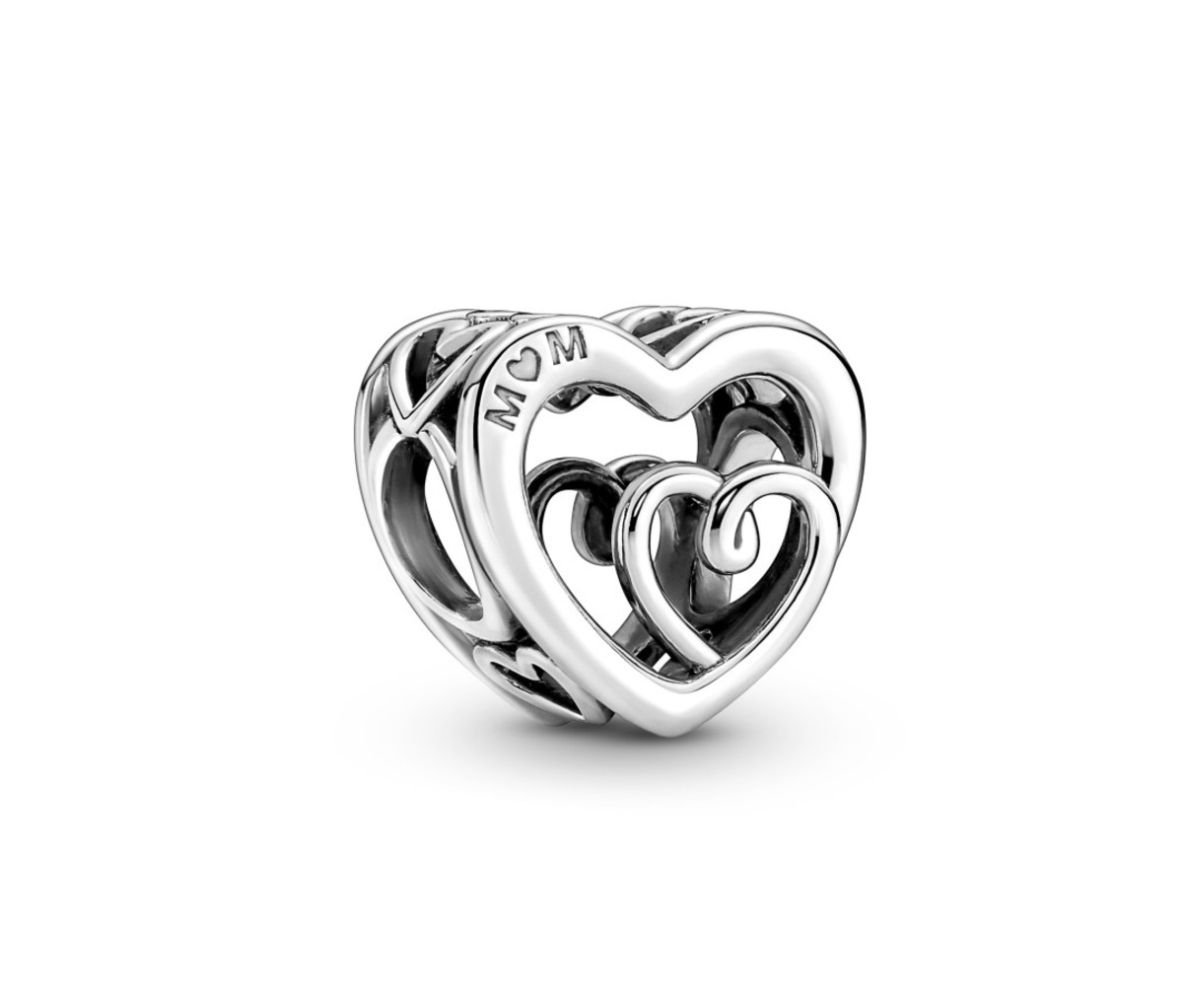 Family Always Encircled Heart Charm