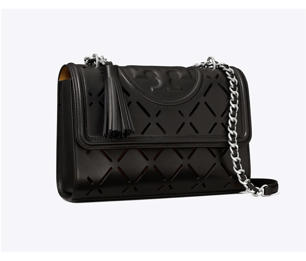 Fleming Diamond Perforated Convertible Shoulder Bag