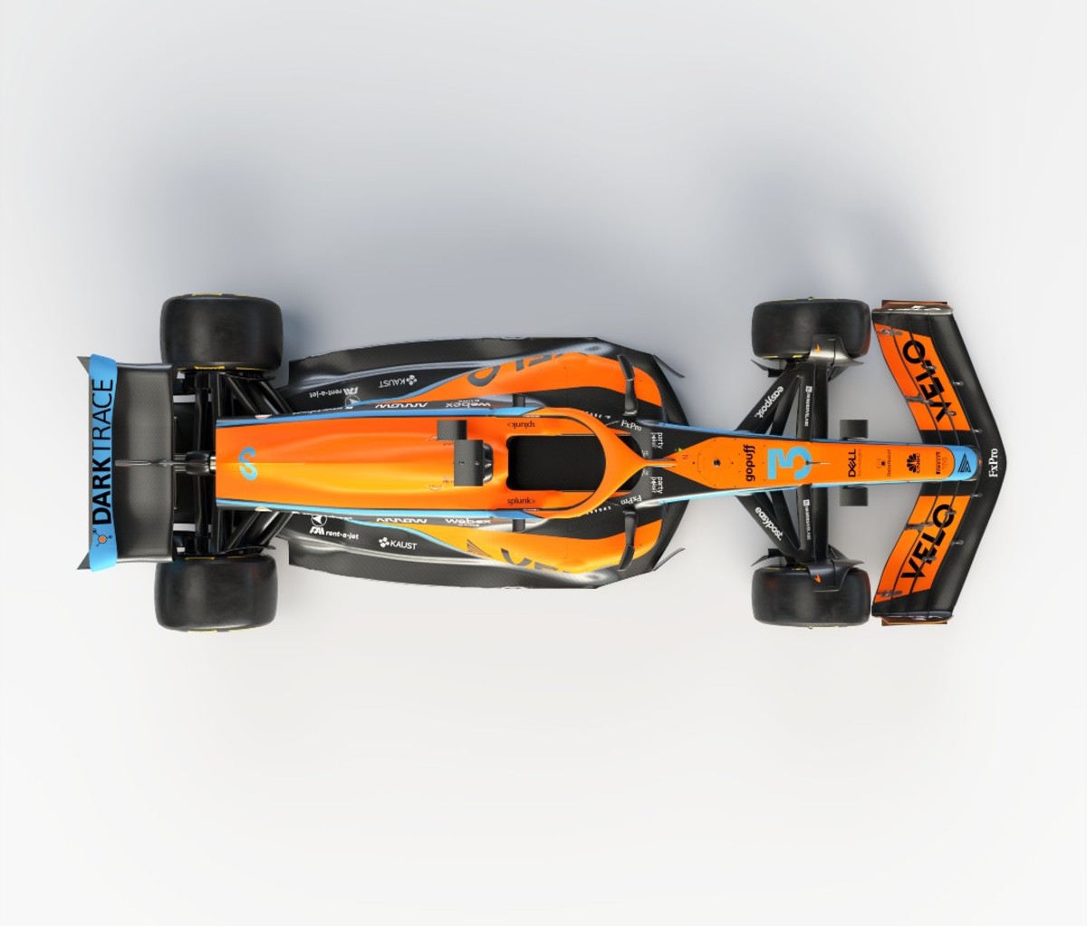 Orange race car