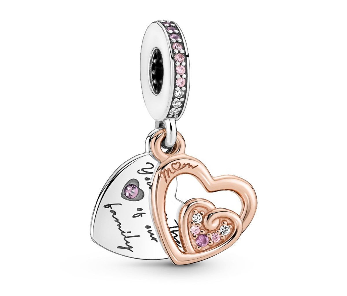 Entwined Infinite Hearts Charm