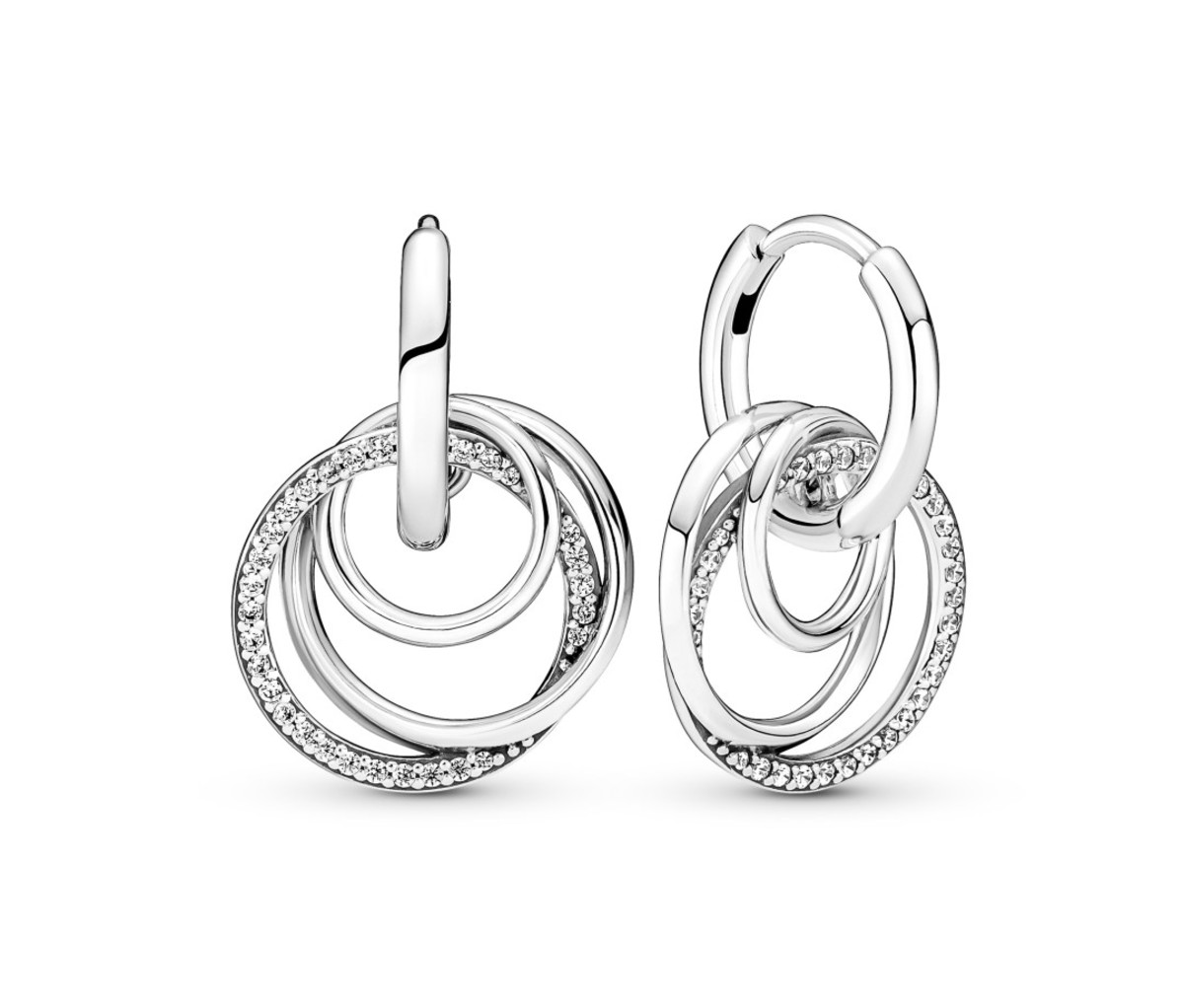 Family Always Encircled Hoop Earrings