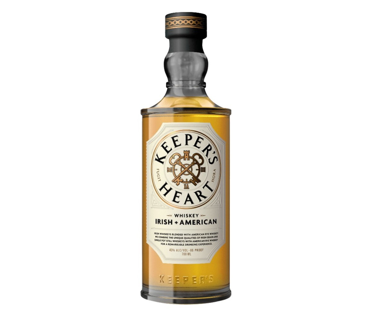 A bottle of Keeper’s Heart Irish + American whiskey