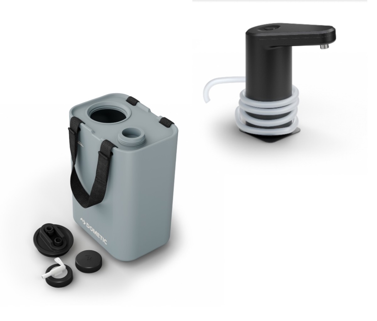 The combo of the Dometic GO Hydration Jug and Faucet make camp clean up easy and fun.