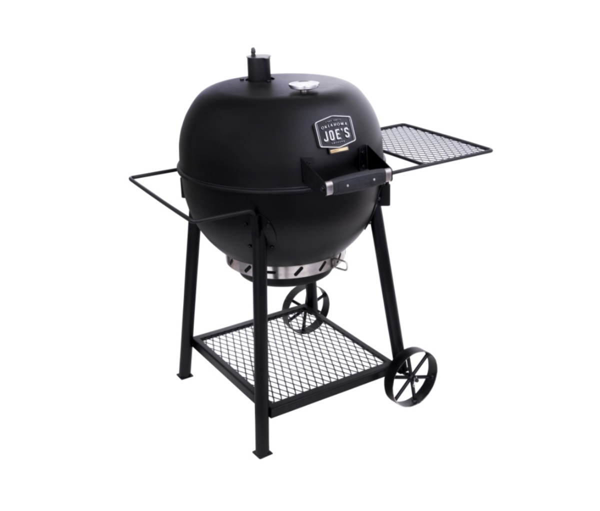 Create charcoal-fueled culinary feats in your backyard with the Oklahoma Joe's Blackjack Kettle Grill.