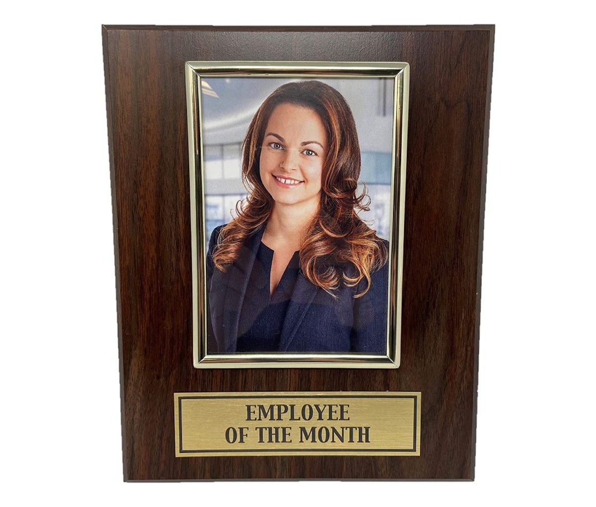 Employee of the Month plaque 