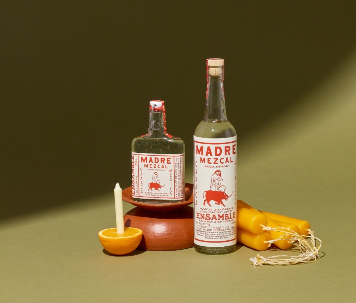 Bottles of Madre Mezcal