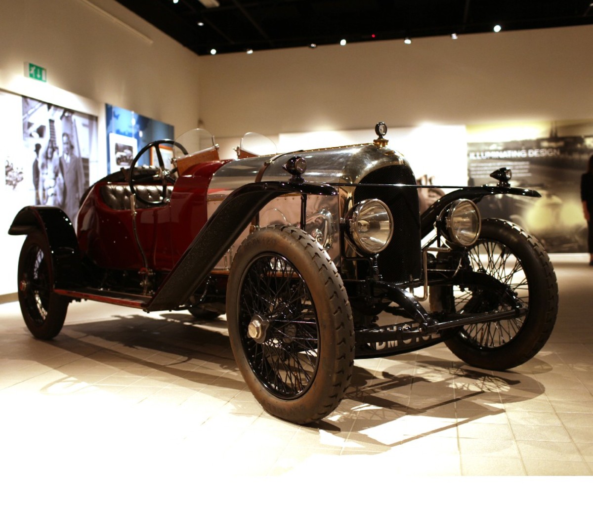 Antique Bentley in the plant's on-site museum dedicated to the history of the brand.