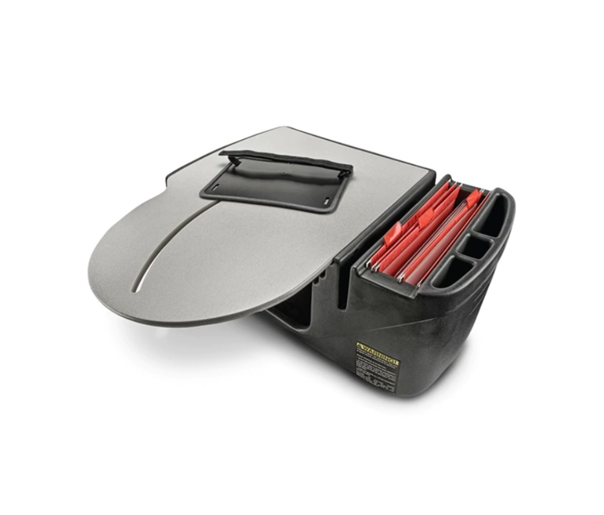 Stay organized when working out of your truck with the CarDesk.
