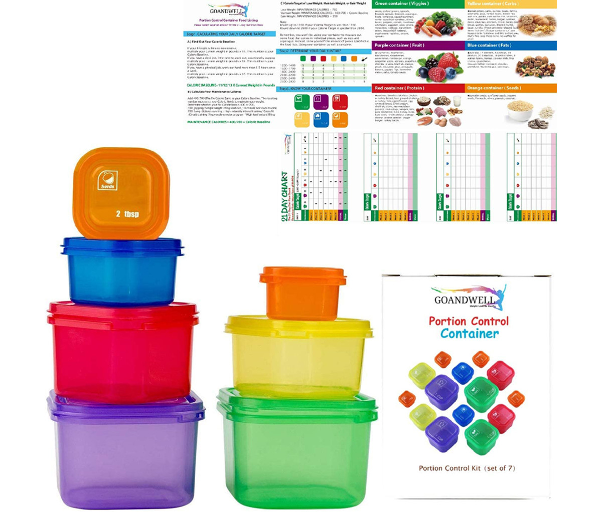 GOANDWELL Portion Control Container Kit