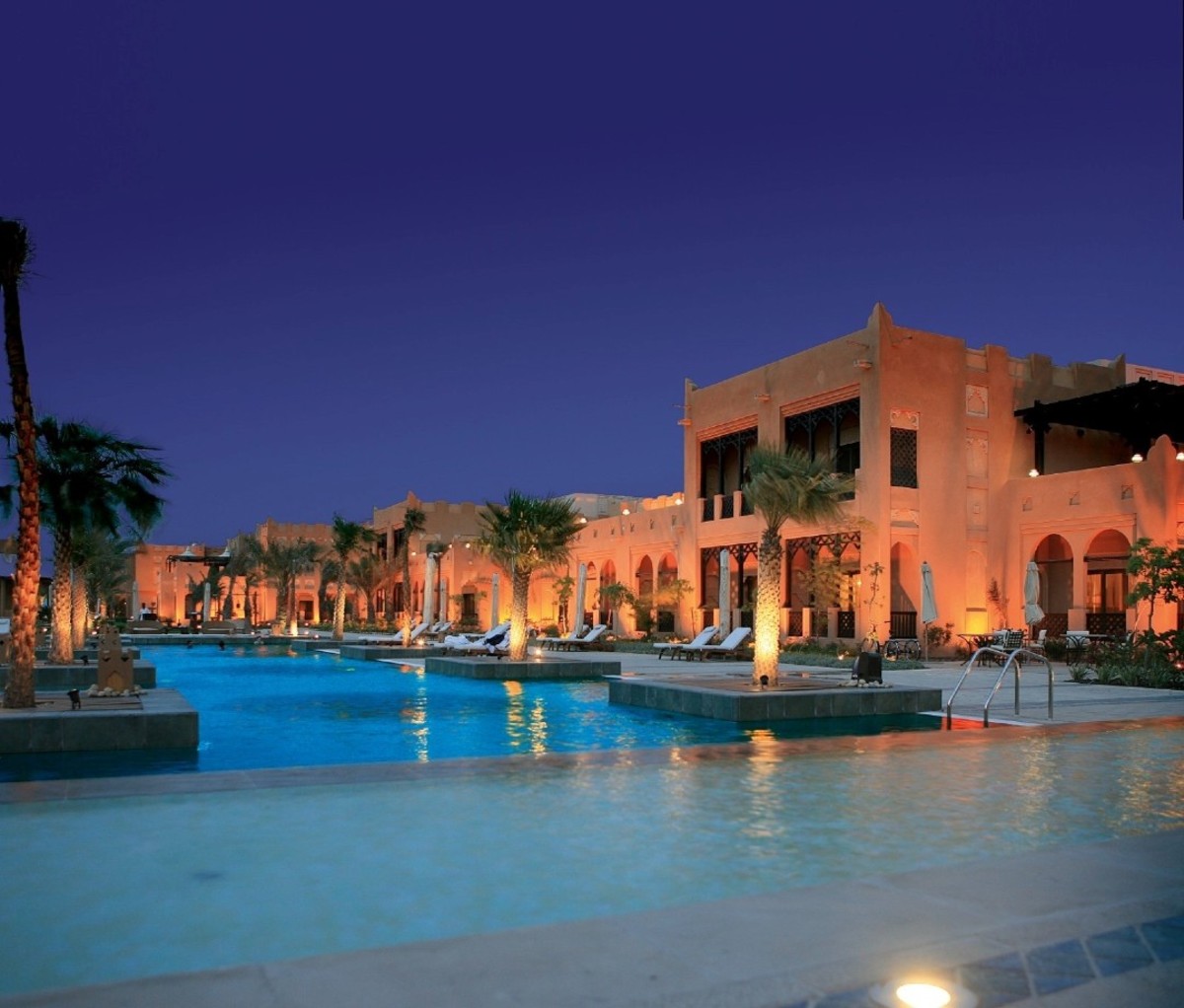 Nighttime resort in Qatar