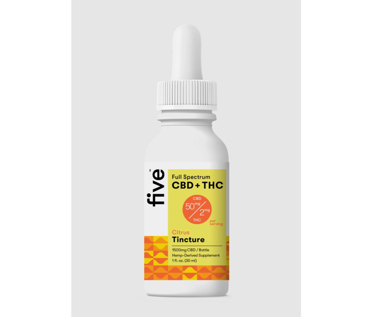 Five Full Spectrum CBD + THC Oil
