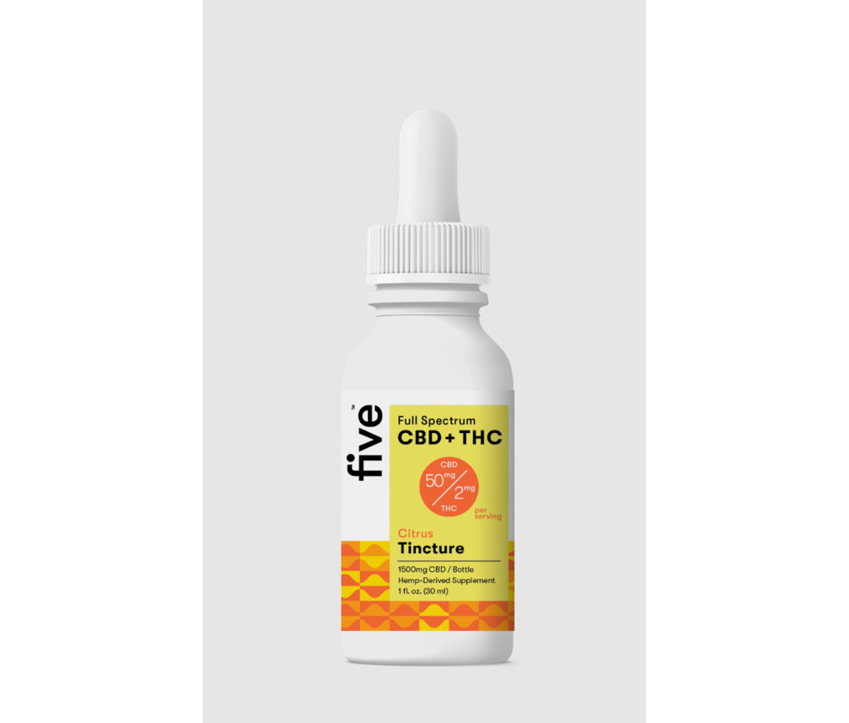 Five Full Spectrum CBD + THC Oil