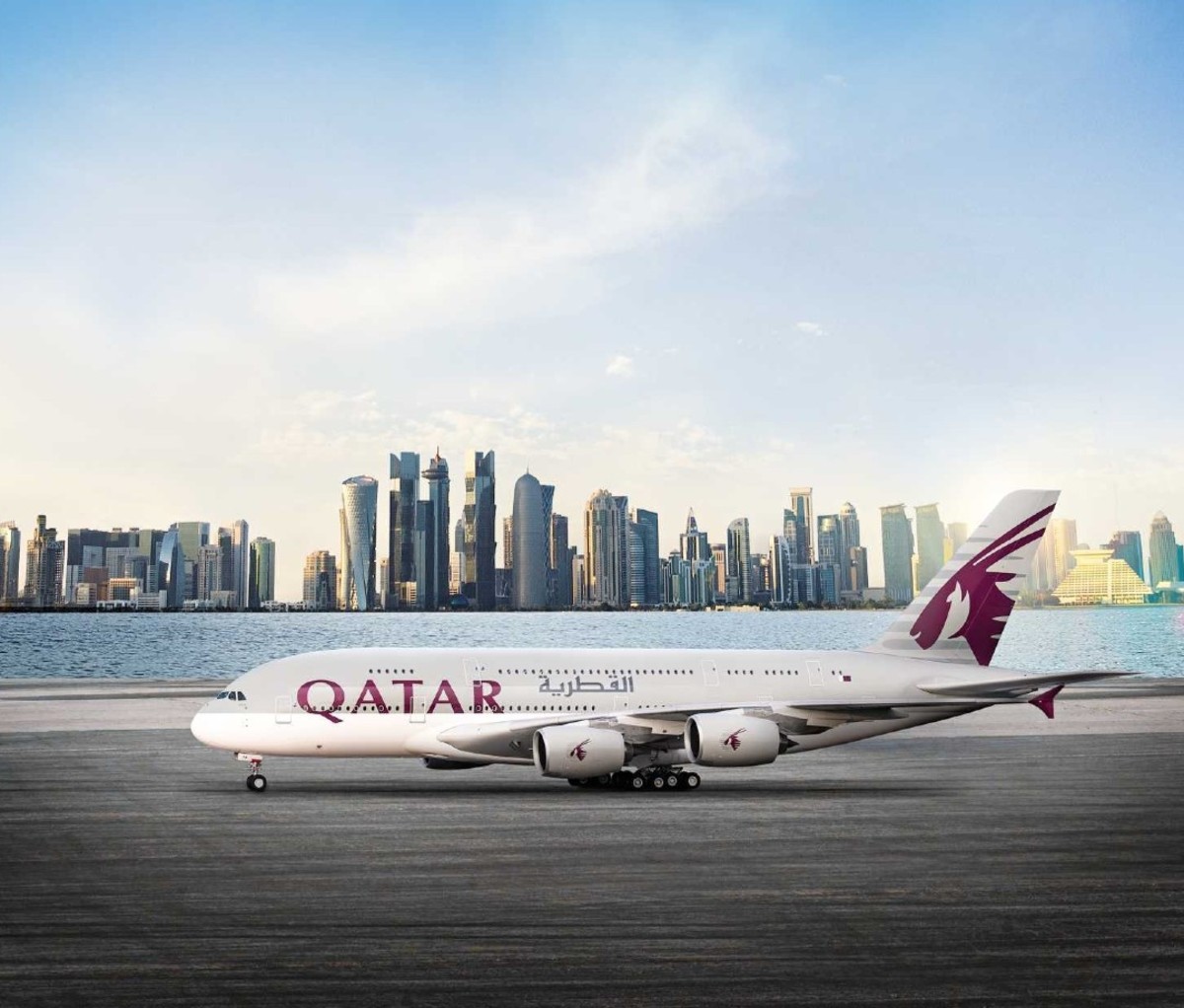 Qatar Airways double-decker plane