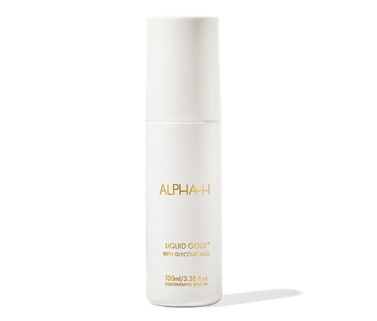 White container of Alpha-H Liquid Gold with Glycolic Acid