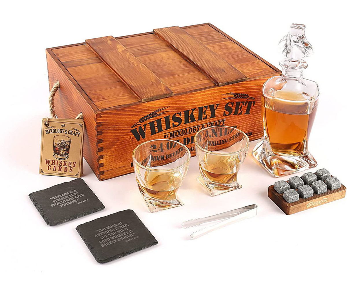 Mixology & Craft Whiskey Decanter Set