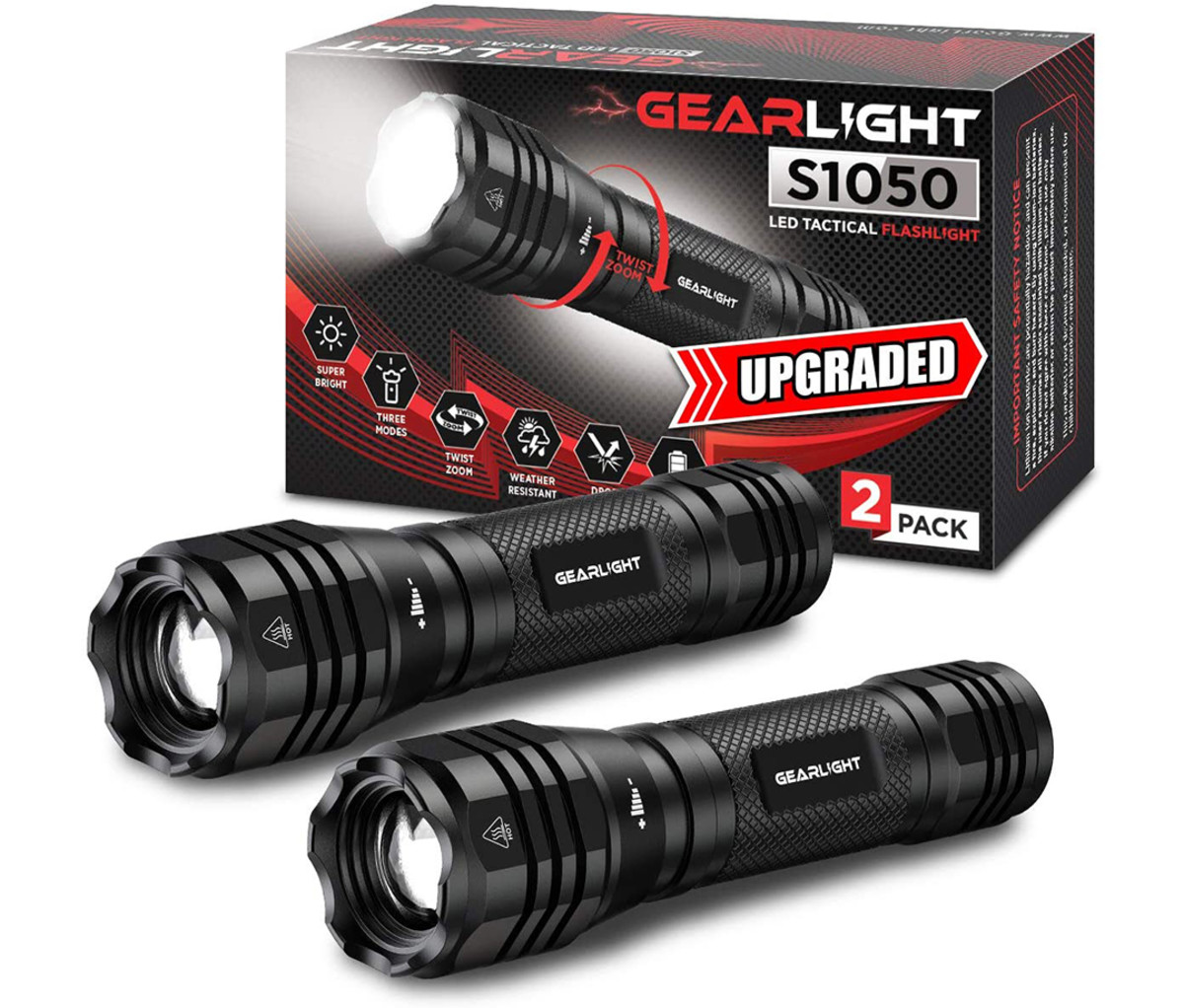 GearLight S1050 LED Flashlight Pack