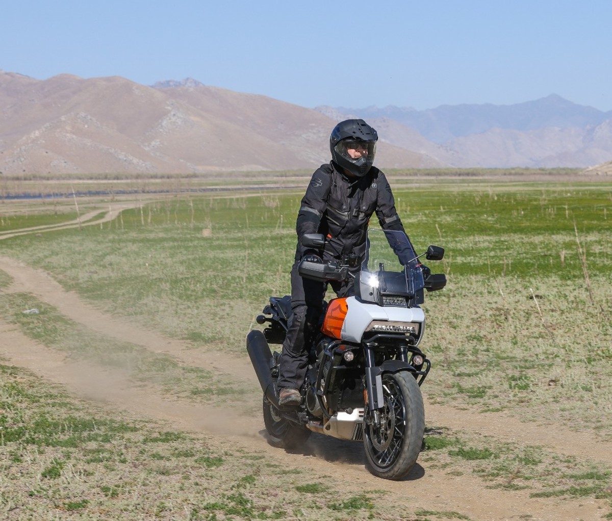 Riding the Harley-Davidson off road