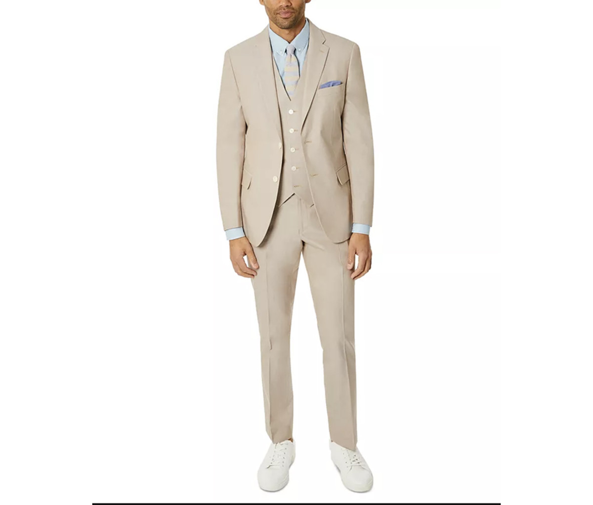 Tommy Hilfiger Modern-Fit Flex Chambray Suit