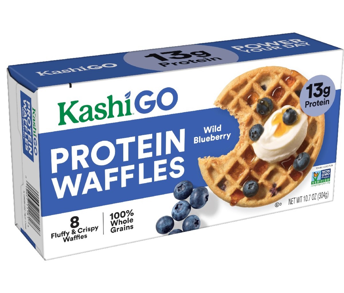 Kashi Go Wild Frozen Blueberry Protein Waffles