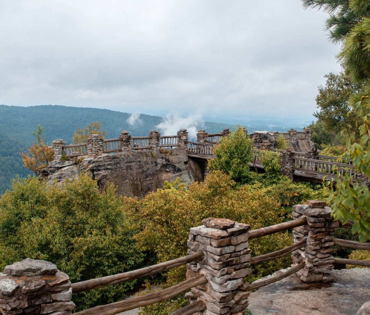 Scenic rocky overlook