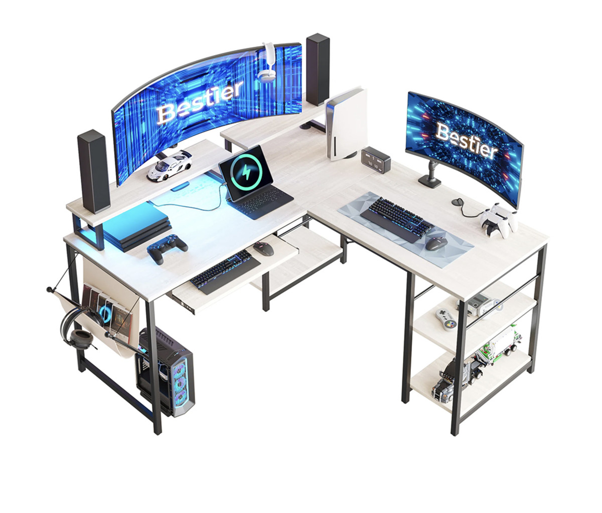 Shorn L-Shape Computer Desk Office Set