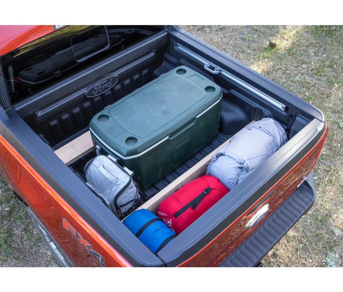 The new Ford Maverick can haul a lot of gear in the small bed.
