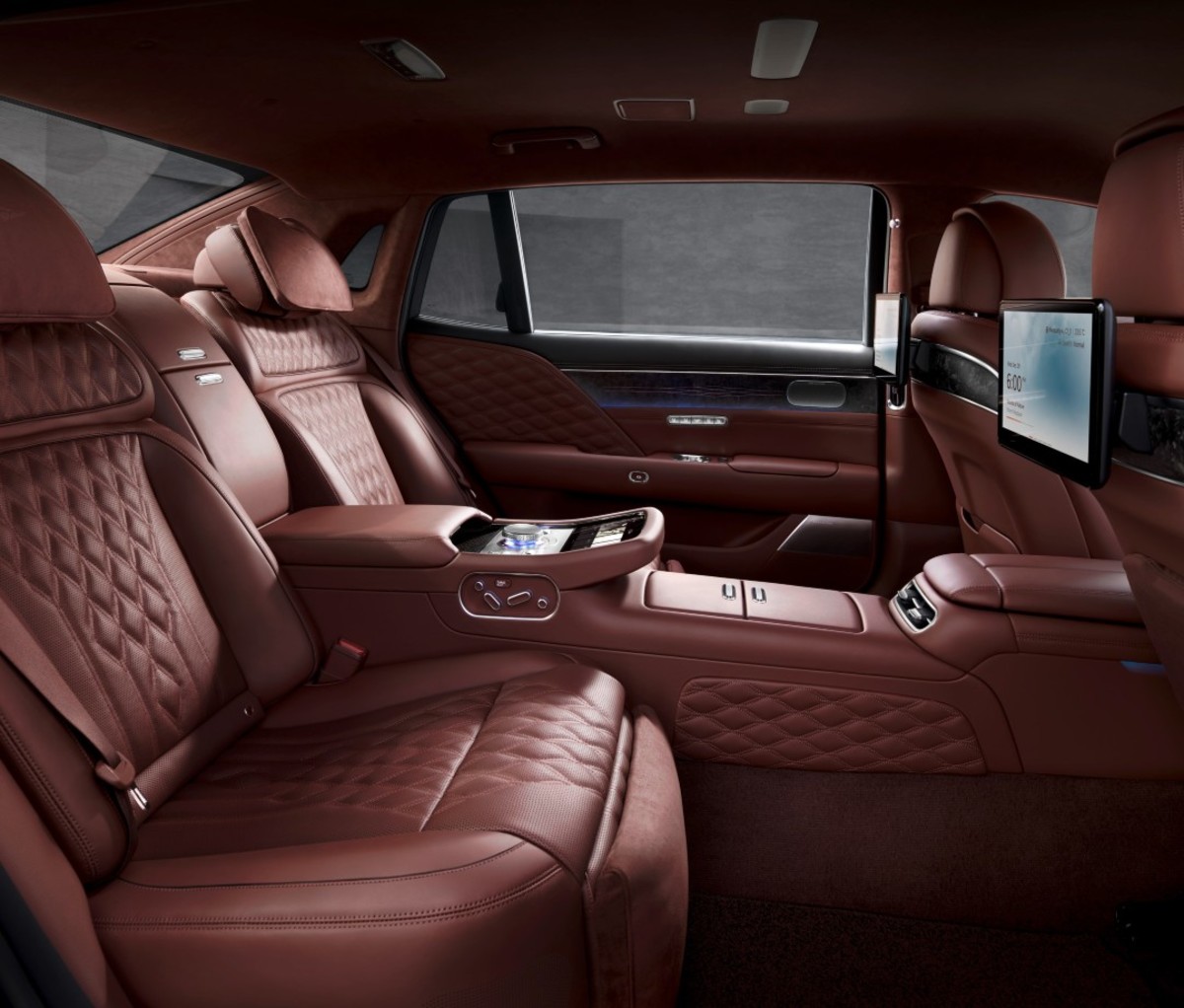 Interior of luxury sedan