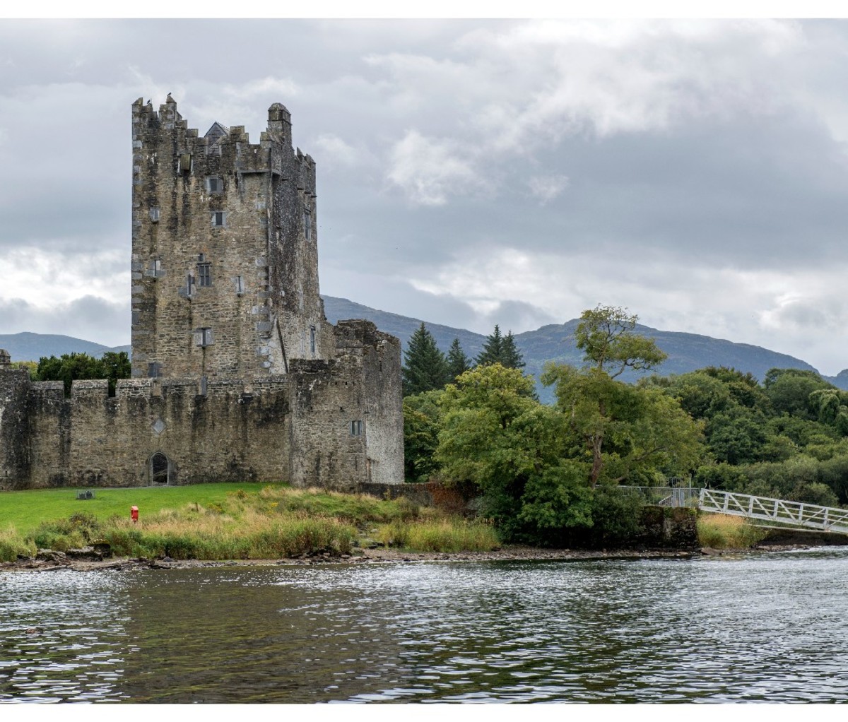 Castle on the coast of Ireland.