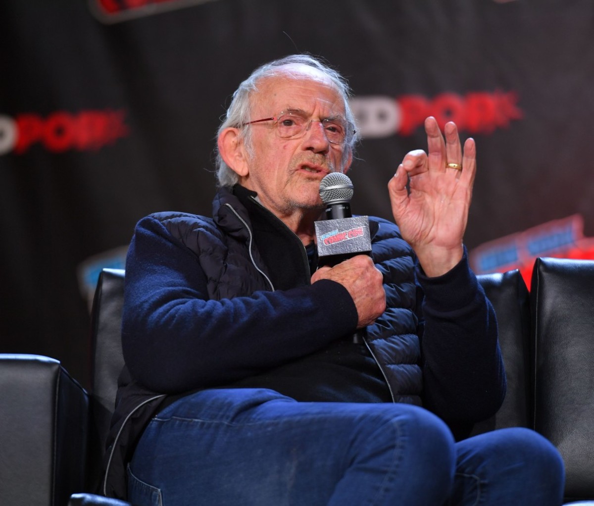 Christopher Lloyd at 'Back to the Future Reunion' at New York Comic Con, USA