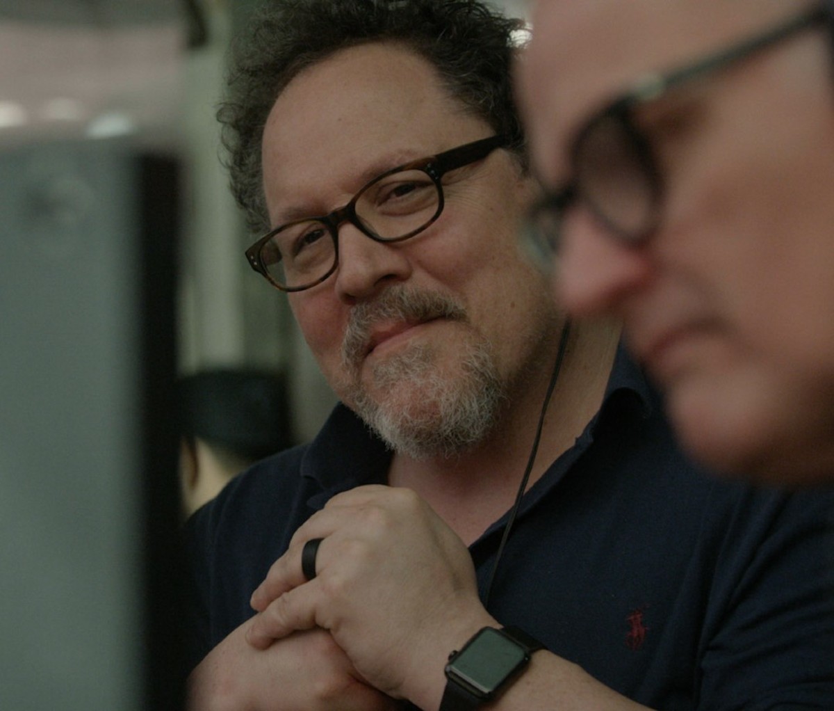 Executive producer/director Jon Favreau and cinematographer Baz Idoine on the set of THE MANDALORIAN, season 2, exclusively on Disney+. ©2020 Lucasfilm Ltd. & TM. All Rights Reserved.