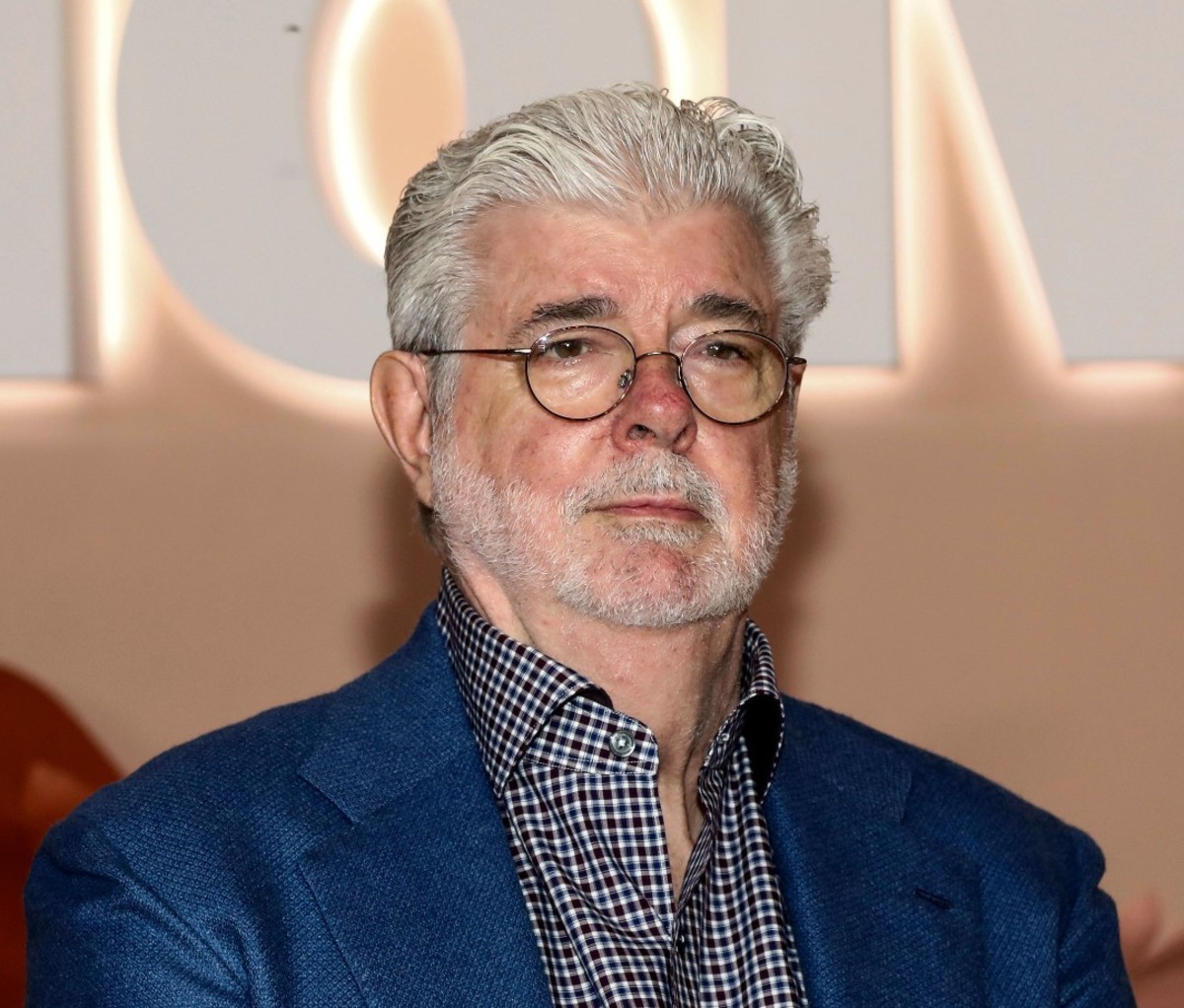Director George Lucas attends the Museum of Modern Art's Party in the Garden benefit, in New York