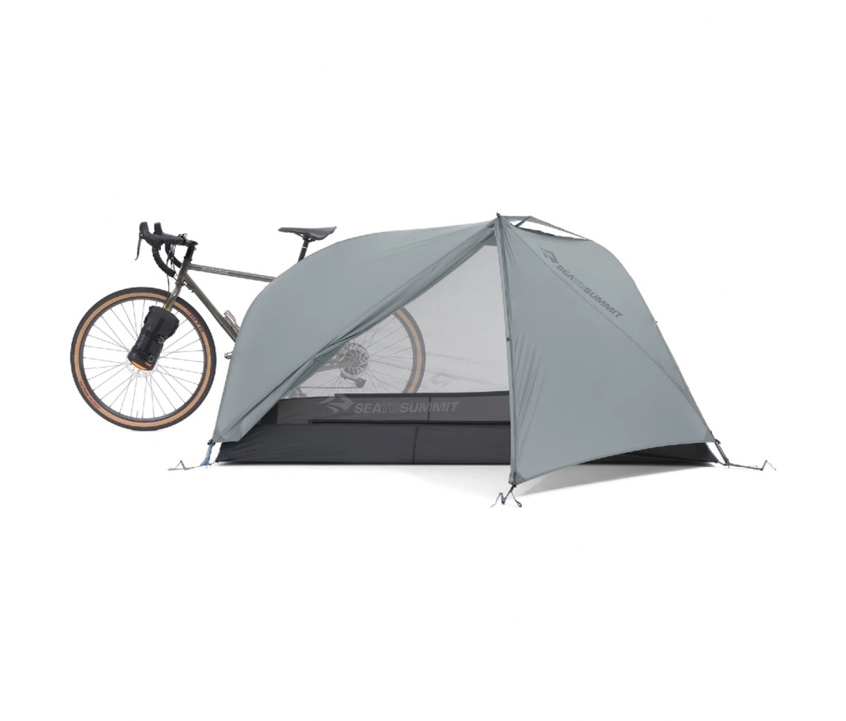 The Sea to Summit Telos has a special version that's made just for bikepacking.
