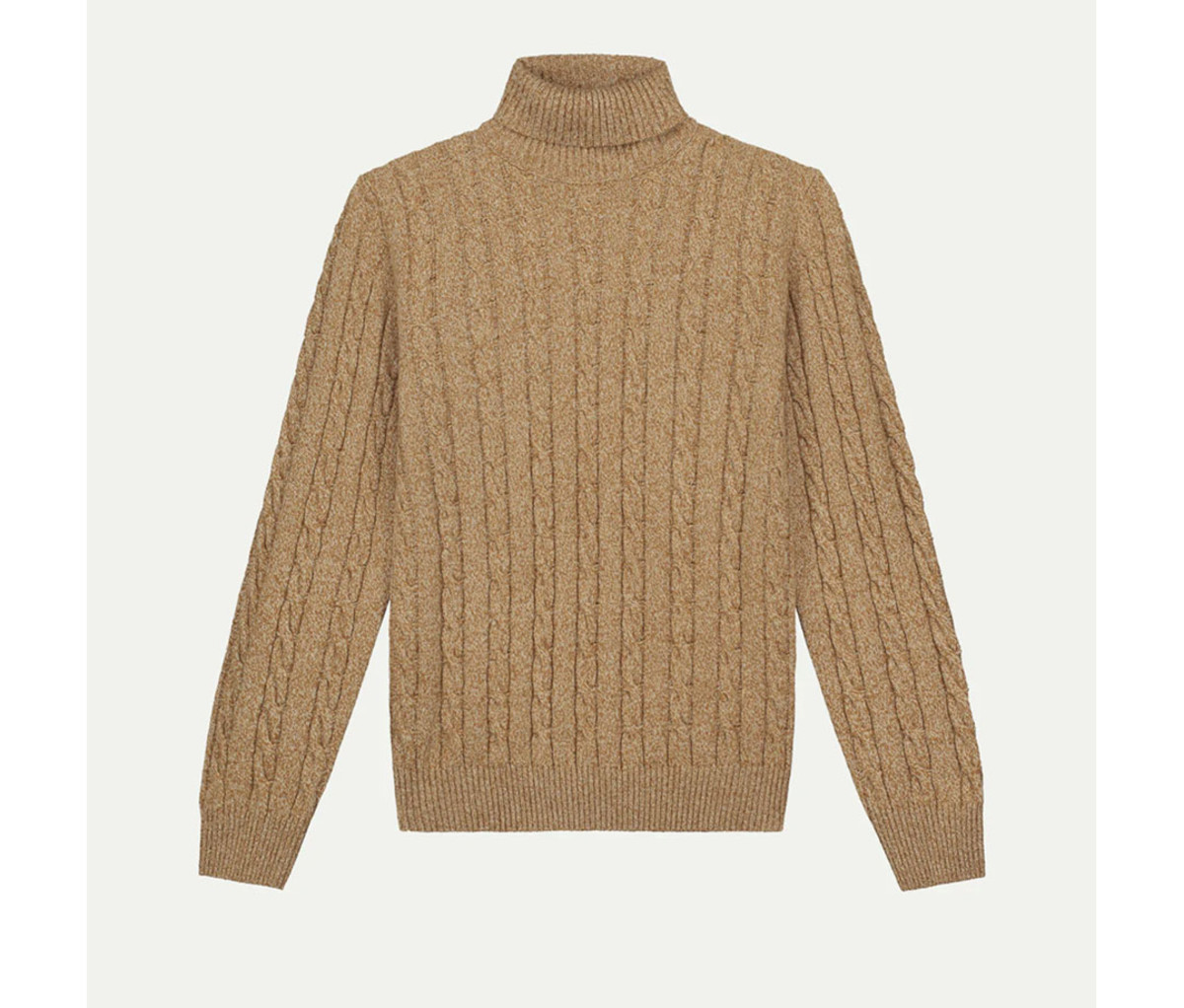 Aurélien Dolcevita Cable Knit Sweater