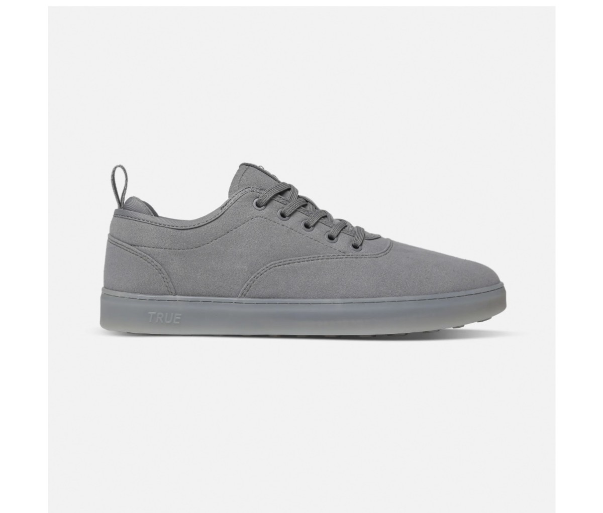 Gray golf shoe on a white background.