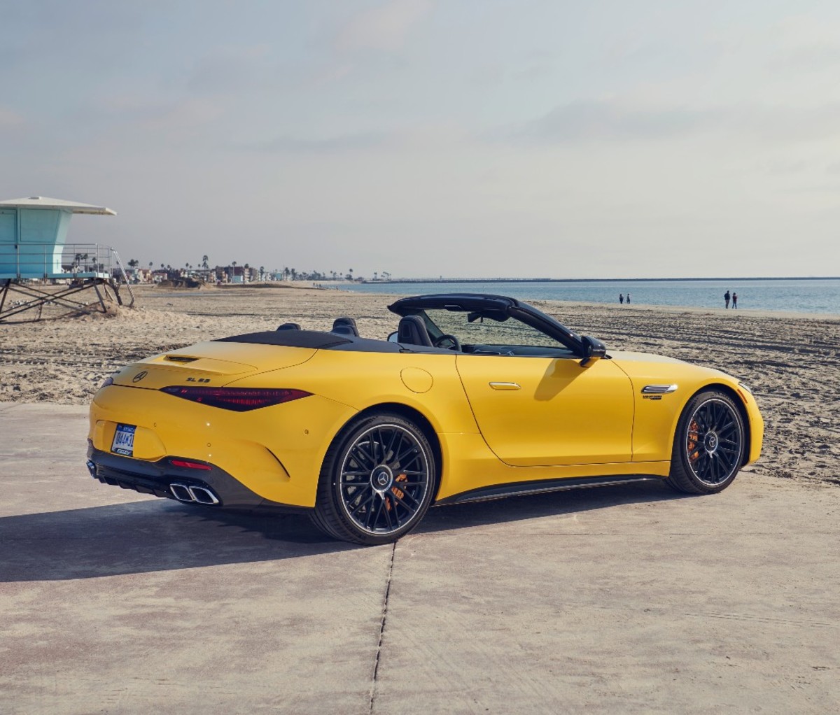 2022 Mercedes-Benz AMG SL63 parked at the beach