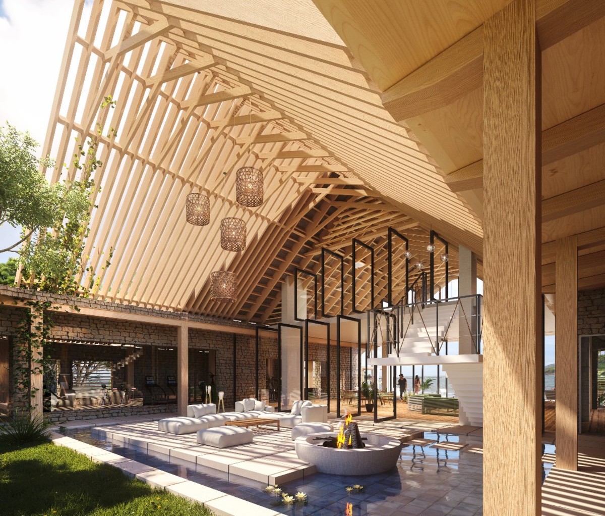 Rendering of an entrance at Cabot Saint Lucia