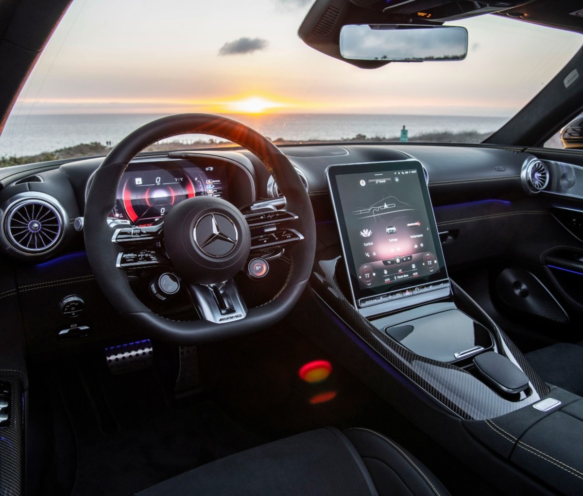 The interior of the 2022 Mercedes-Benz AMG SL63