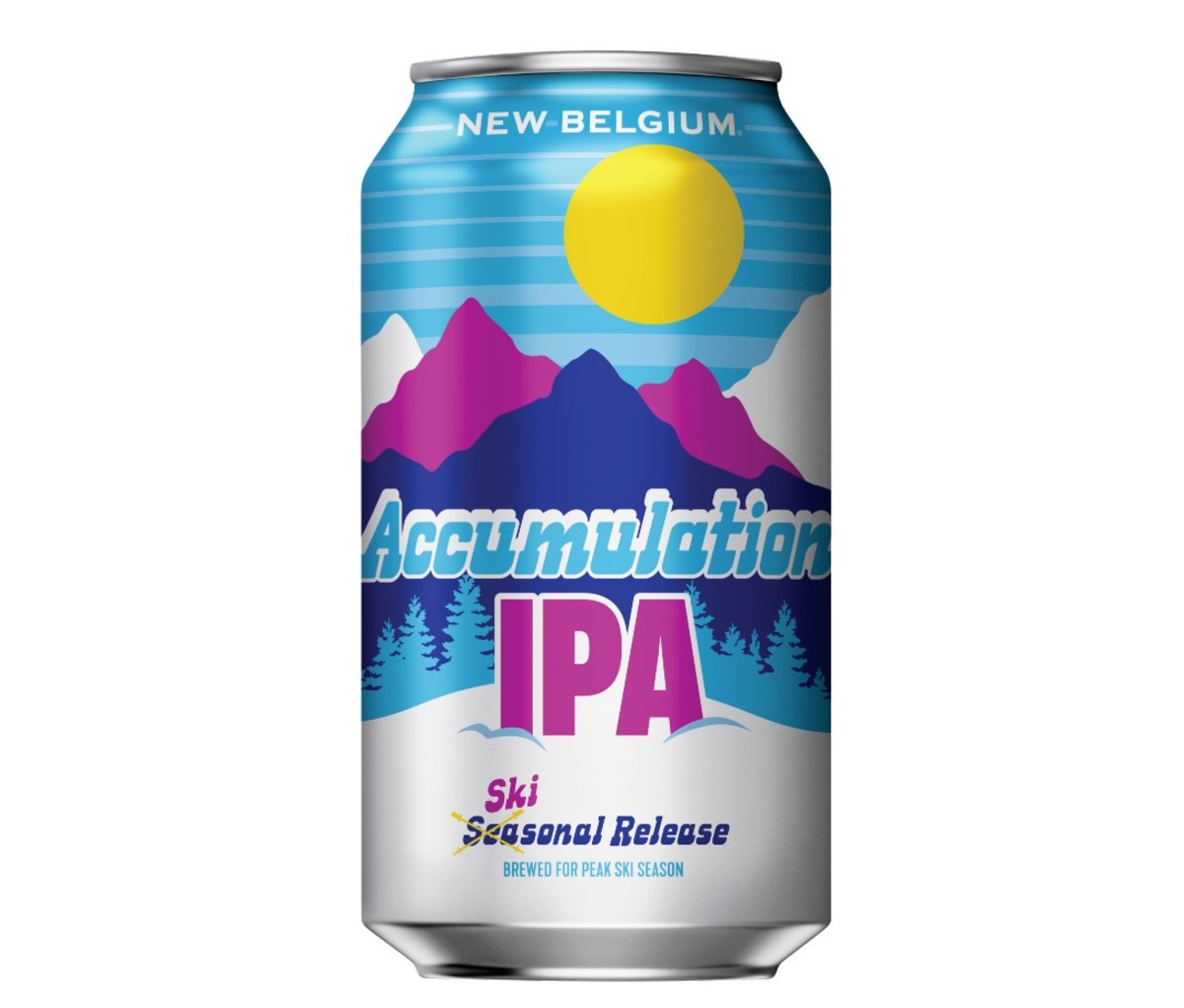A can of New Belgium Brewing Accumulation IPA