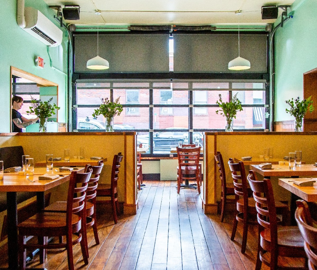 Dining room at Table restaurant in Asheville, NC.