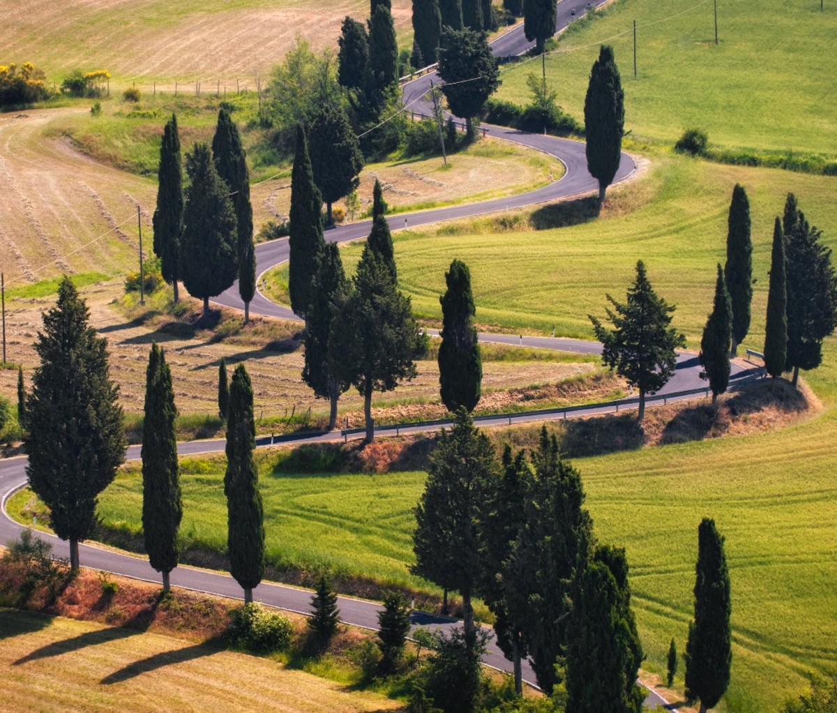 Italian winding road