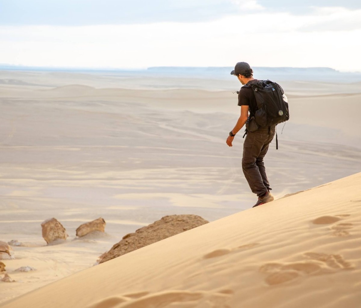 Hiking in the Valley of Whales in Egypt