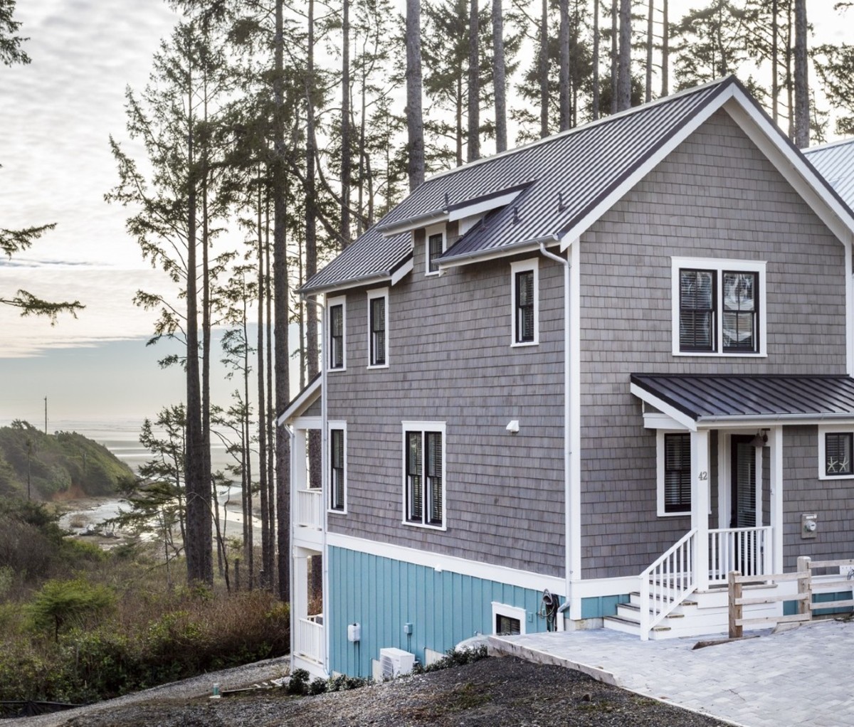 Cottage looking out on water