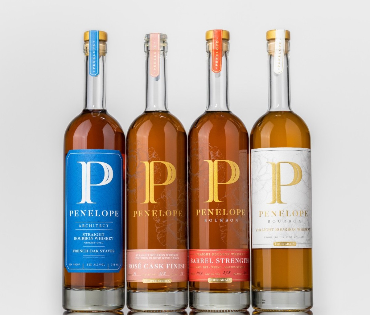 A selection of Penelope Bourbon bottles
