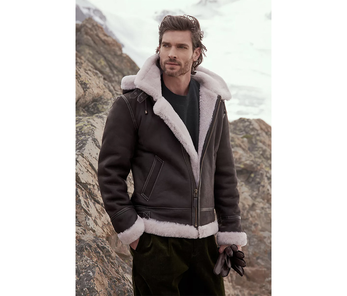Classic Sheepskin B-3 Bomber Jacket