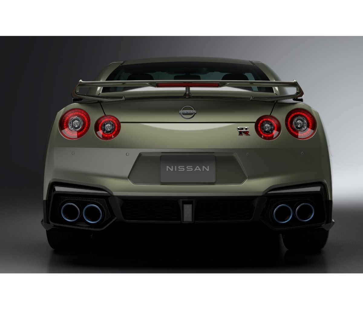 Back of green sports car