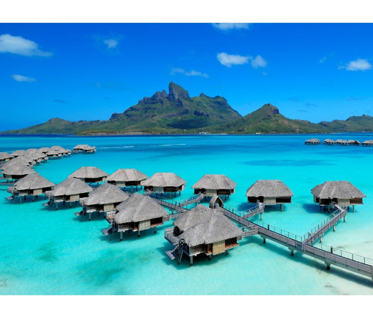 Four Seasons Bora Bora overwater bungalows.