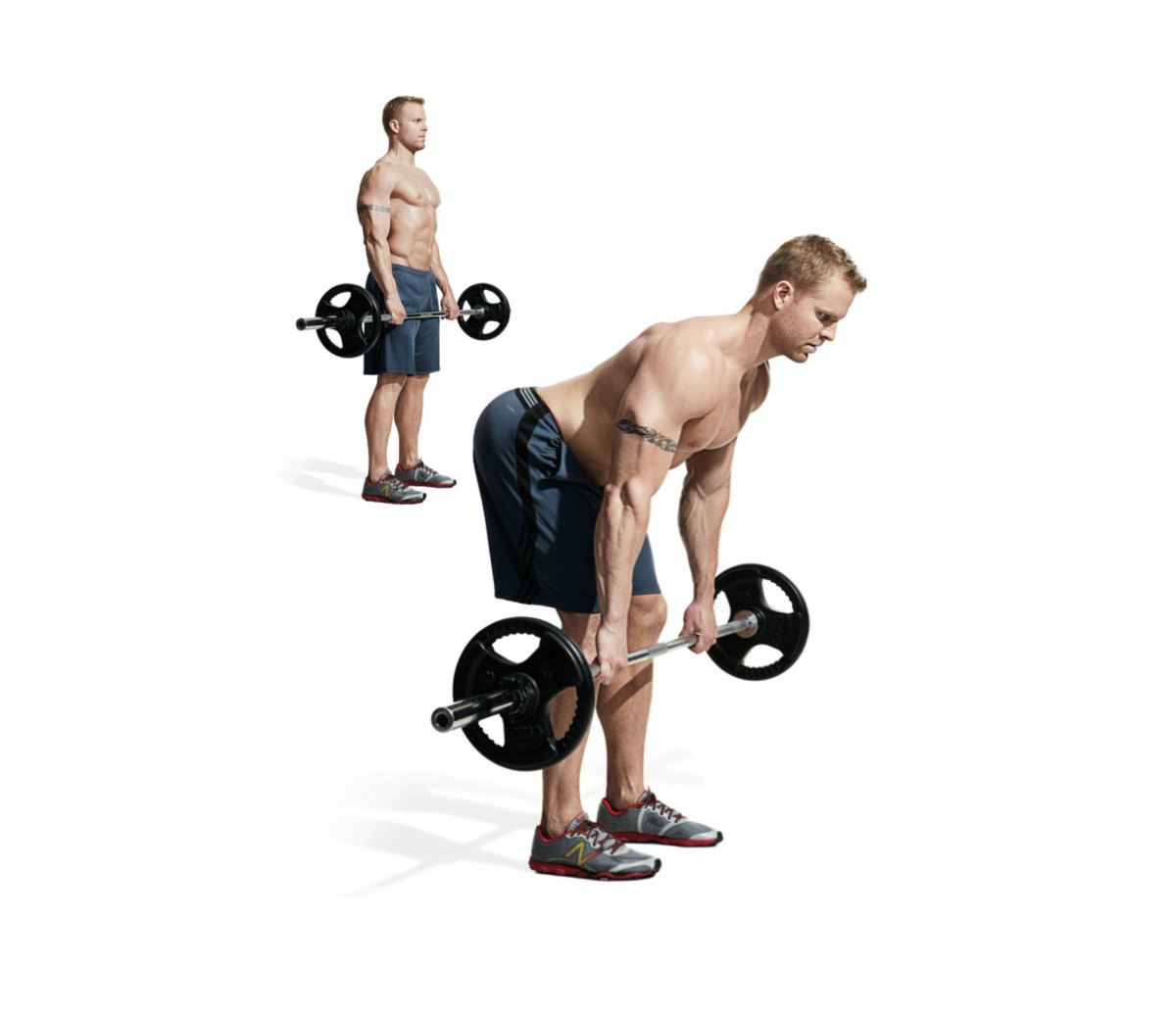 Full body workout med vektstang øvelser for muskelvekst